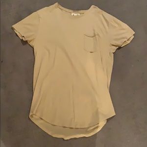 Urban Outfitters Three Feathers Scoop Tee Gold